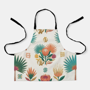 Golden Oasis Tropical Botanical Coasters Apron