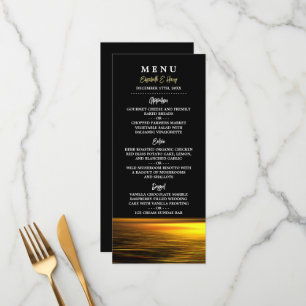 Golden Ocean, Elegant Beach Wedding Menu