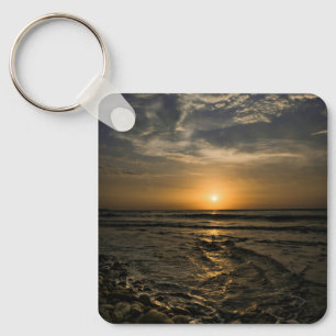 Golden Ocean Sunset Keychain
