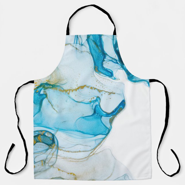 Golden ocean waves. Rich bright abstract picture.  Apron (Front)