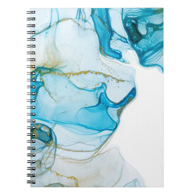 Golden ocean waves. Rich bright abstract picture.  Notebook (Front)