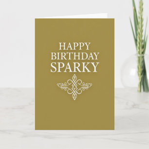 Golden Ochre Birthday Card