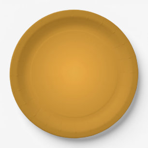 Golden Ochre Warm Tones Rustic Stylish Paper Plate