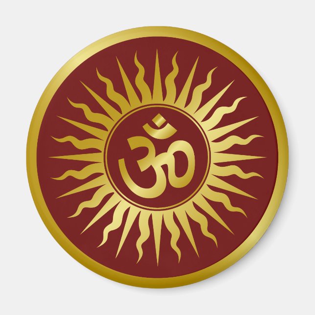 Golden Om Magnet (Front)