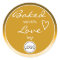 Golden Ombre Baked with Love Circle Logo Template