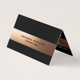 Golden Ombré, Modern Double Loyalty Business Card
