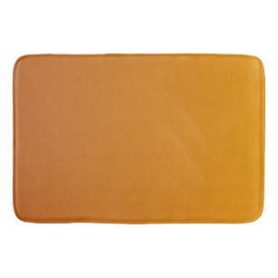 Golden Orange Burnt Orange Golden Brown Bath Mat