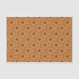 Golden Orange Circular Mosaic Pattern Tissue Paper