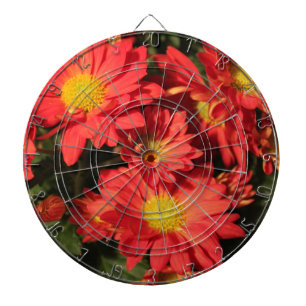 Golden,orange colour daisy flowers. dartboard
