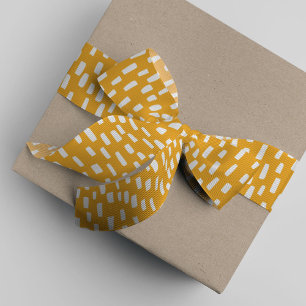 Golden Orange Dashing Grosgrain Ribbon
