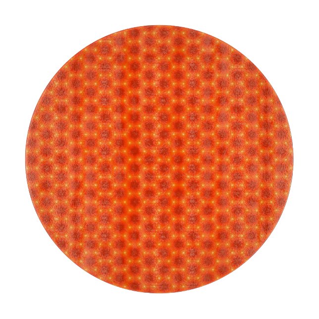 Golden Orange Honeycomb Hexagon Pattern Cutting Board (Front)