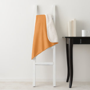 Golden Orange Sherpa Blanket