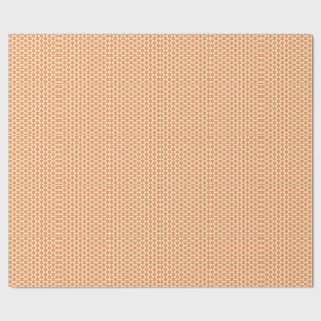 Golden/Orange Stars Pattern Wrapping Paper (Flat)