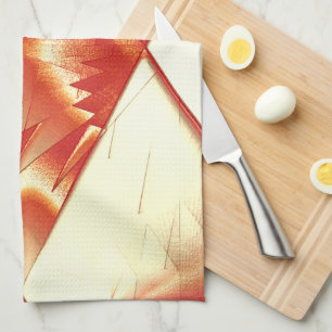 Golden orange to beige, extreme rough digitalised tea towel