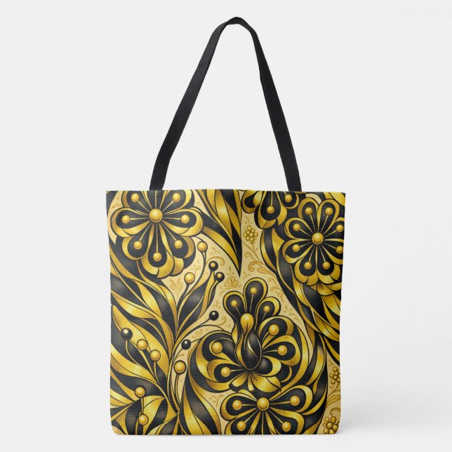 Golden Orbit Bloom   Tote Bag (Front)