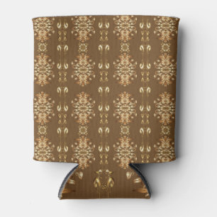 Golden Oriental Baroque Classic Pattern Can Cooler