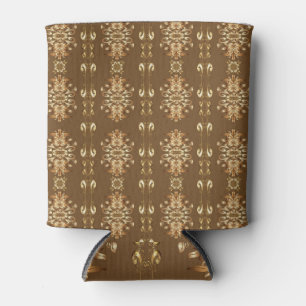 Golden Oriental Baroque Classic Pattern Can Cooler