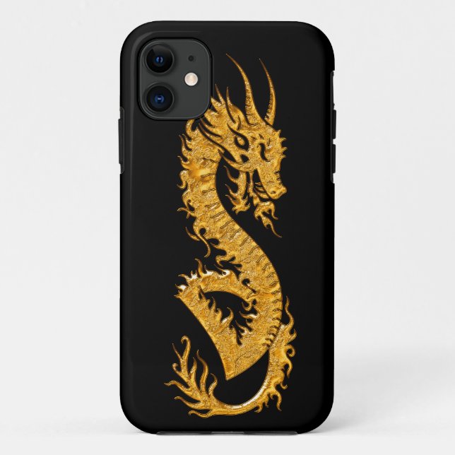 Golden oriental dragon 02 Case-Mate iPhone case (Back)
