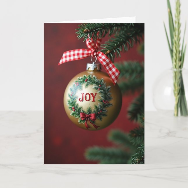 Golden Ornament Christmas Card (Front)