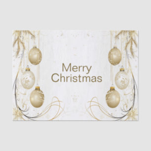 Golden Ornament Christmas Holiday Party Elegant Tissue Paper
