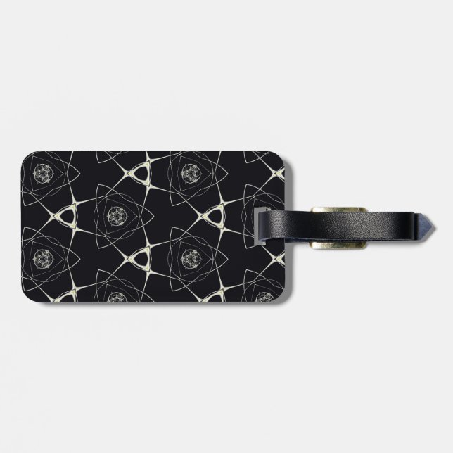 Golden Ornament Luggage Tag (Back Horizontal)