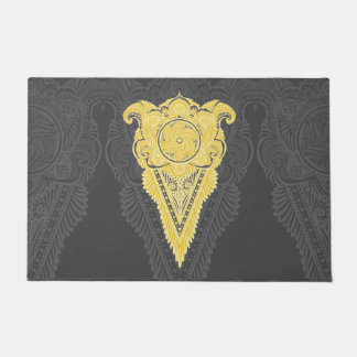 Golden Ornamental Flame Doormat
