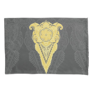 Golden Ornamental Flame Pillowcase