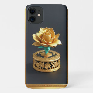Golden Ornamental Frame with Floral Motif Case-Mate iPhone Case