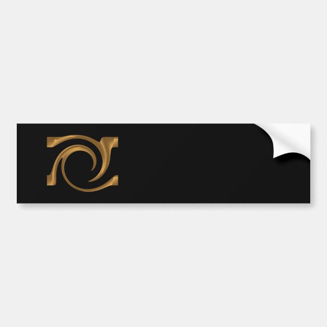 Golden ornamentation bumper sticker (Front)