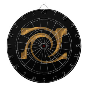 Golden ornamentation dartboard