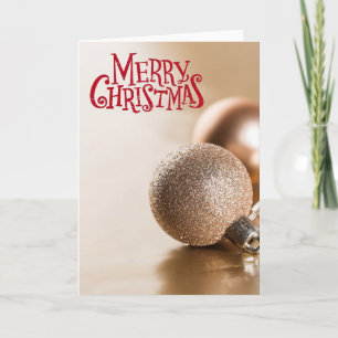 golden ornaments card