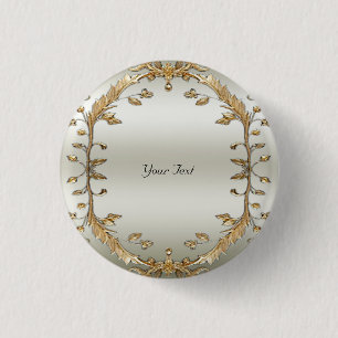 Golden Ornate Button