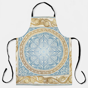 Golden ornate decorative vintage design apron