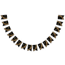Golden Ornate Frame Bunting Flag
