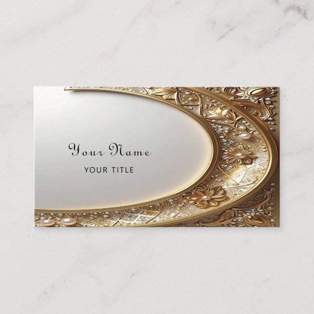 Golden Ornate Frame Business Card (Front)