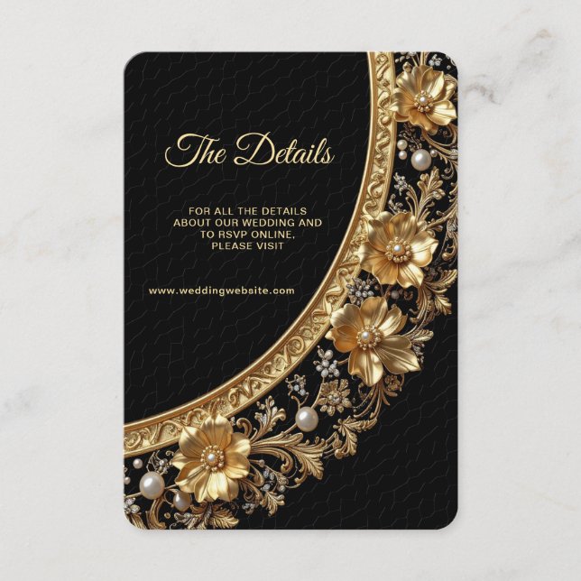 Golden Ornate Frame Detail Enclosure Card (Front)