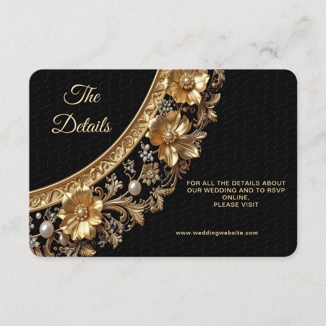 Golden Ornate Frame Detail Enclosure Card (Front)