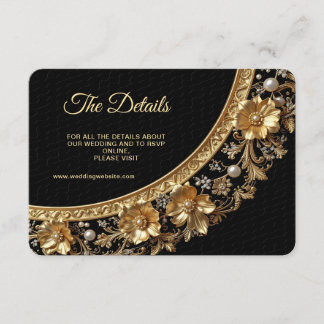 Golden Ornate Frame Detail Enclosure Card