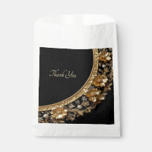 Golden Ornate Frame Favour Bag