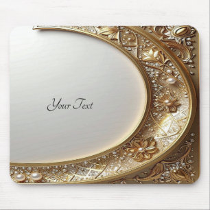 Golden Ornate Frame Mousepad