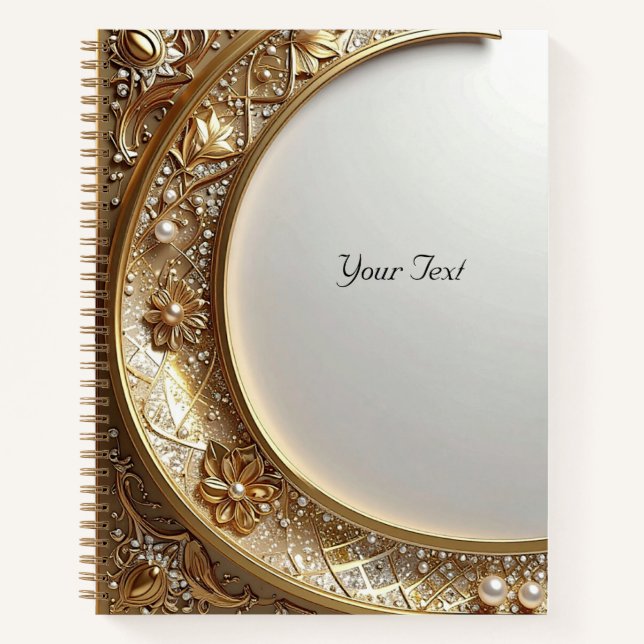 Golden Ornate Frame Notebook (Front)