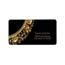 Golden Ornate Frame Return Address Label