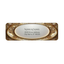 Golden Ornate Frame Return Address Label