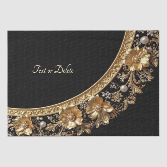 Golden Ornate Frame Tissue Paper (Front)