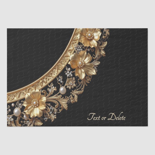 Golden Ornate Frame Tissue Paper (Front)