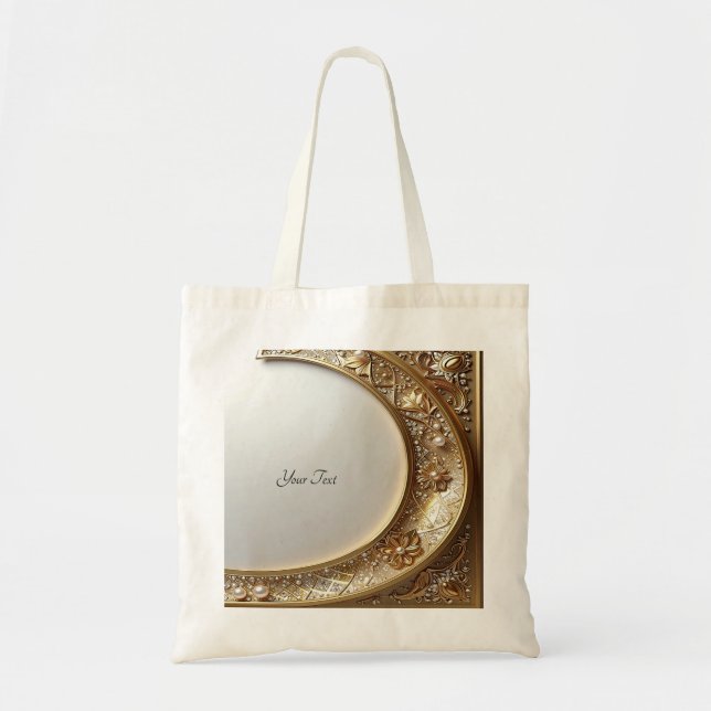 Golden Ornate Frame Tote Bag (Front)