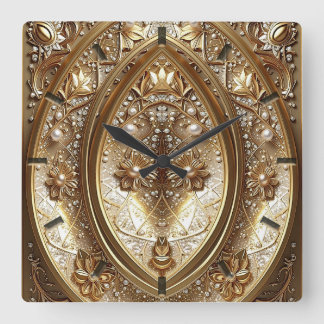 Golden Ornate Frame Wall Clock