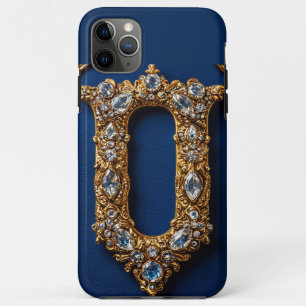 Golden Ornate Letter V with Jewels Case-Mate iPhone Case