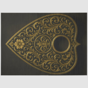 Golden Ornate Spirit Board Planchette Design  Tissue Paper
