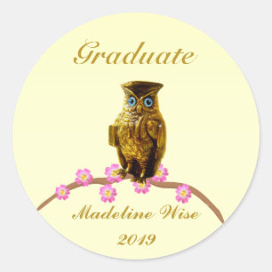 Golden Owl Graduate Sticker